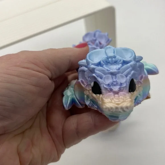3D printed Pastel Pearl Orchid Dragon 10” 3D-Printed Fidget Fun Collectible Str… - Picture 3 of 3